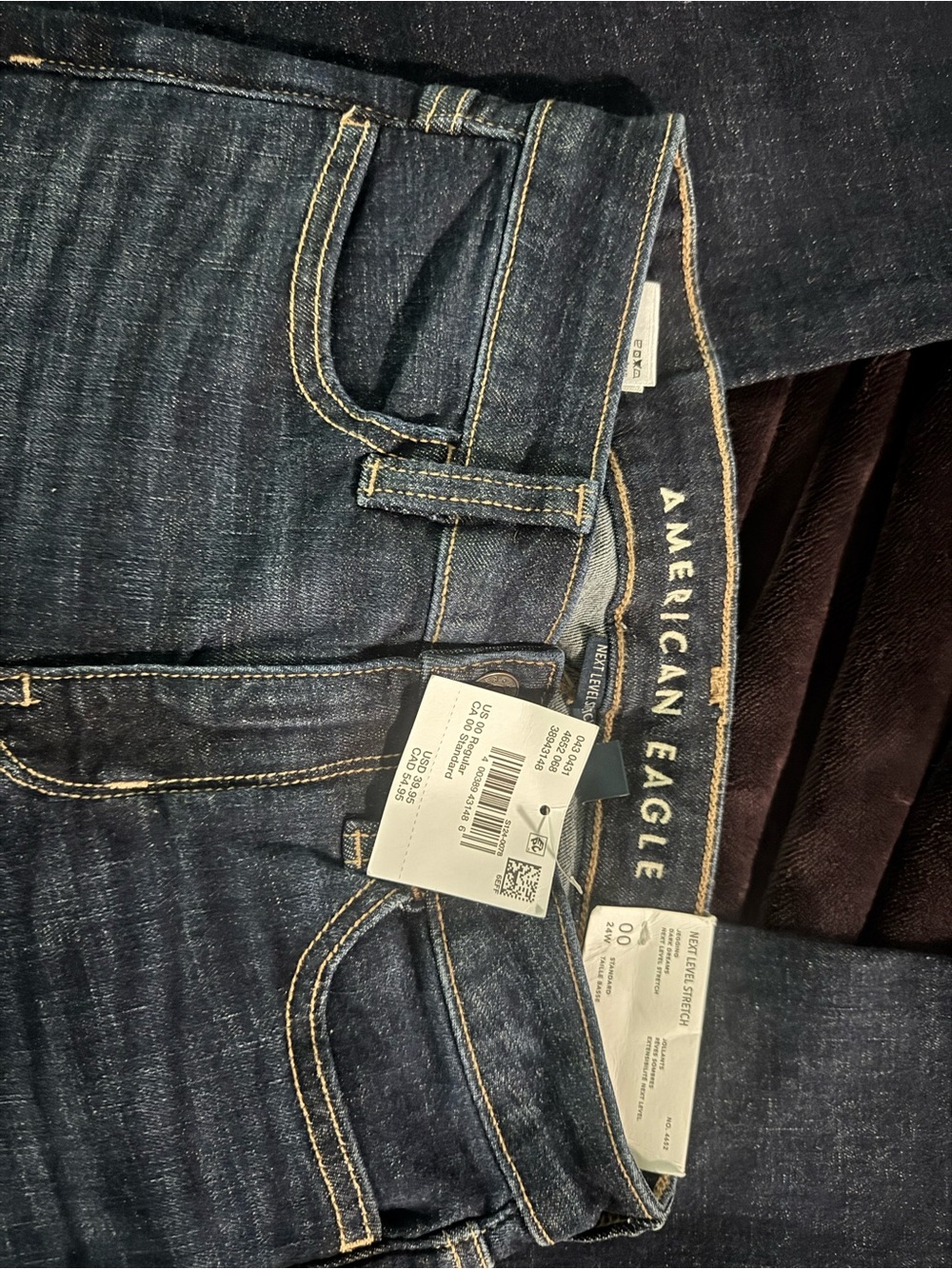 Nwt American Eagle Outfitters Dark next level stretch jegging 00